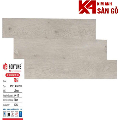 Sàn Gỗ Công Nghiệp 12MM FORTUNE-F961